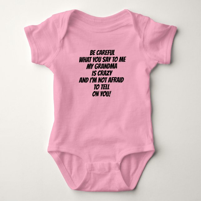 Camiseta Infantil Avó Louca Rosa (Frente)