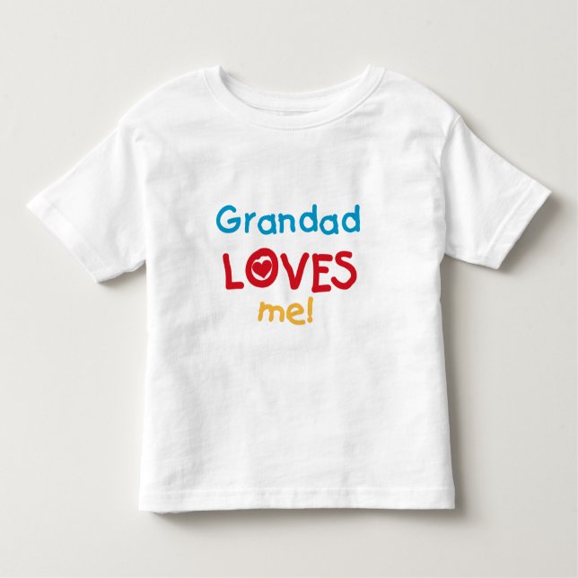Camiseta Infantil Avô me ama T-shirts e presentes (Frente)