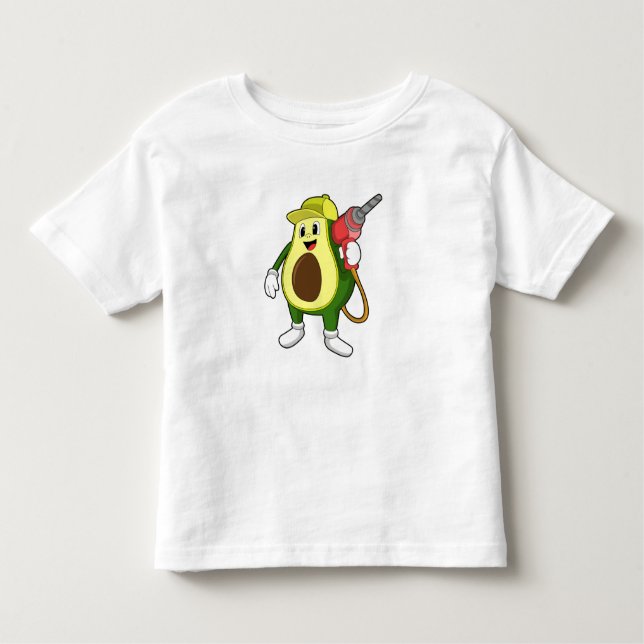 Camiseta Infantil Avocado como artesão com Drill (Frente)