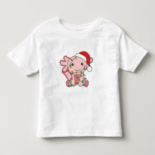 Camiseta Infantil Axolotl Christmas Winter Animals Axolotls