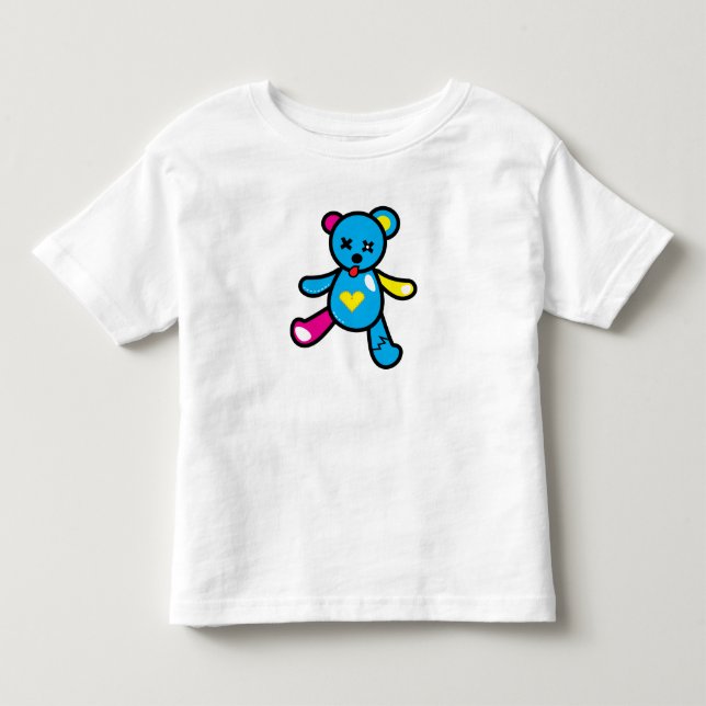 Camiseta Infantil Azul Amigo do Urso (Frente)