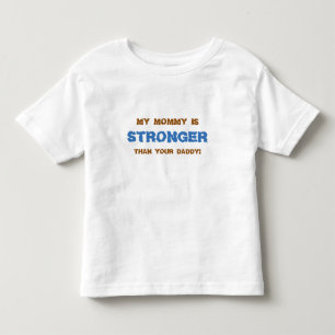Camiseta Infantil Azul MAIS FORTE das MAMÃES engraçadas