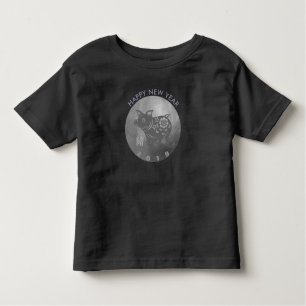 Camiseta Infantil B Grey Pig Papercut Chinês Ano Novo 2019 Toddler