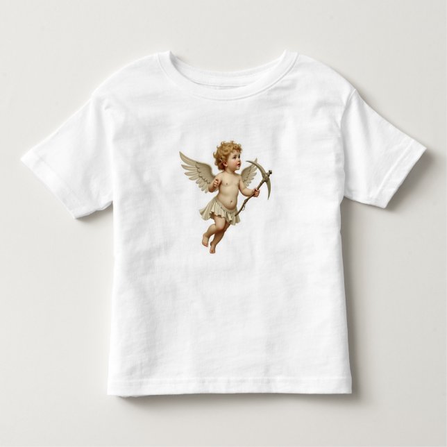 Camiseta Infantil Baby Angel With Scythe For Toddlers (Frente)