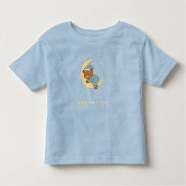 Camiseta Infantil Baby Bear Hibernating on Moon