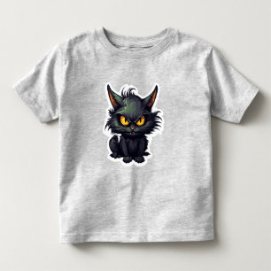 Camiseta Infantil Baby Black Cat Design - Toddler Fine Jersey T Shir