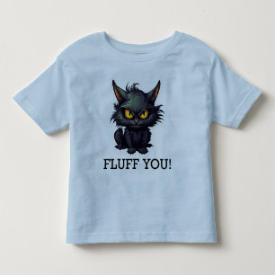 Camiseta Infantil Baby Black Cat Design - Toddler Fine Jersey T Shir