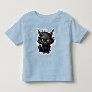 Camiseta Infantil Baby Black Cat Design - Toddler Fine Jersey T Shir