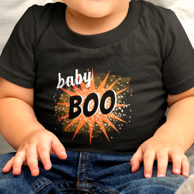 Camiseta Infantil Baby Boo | Orange Halloween (Criador carregado)