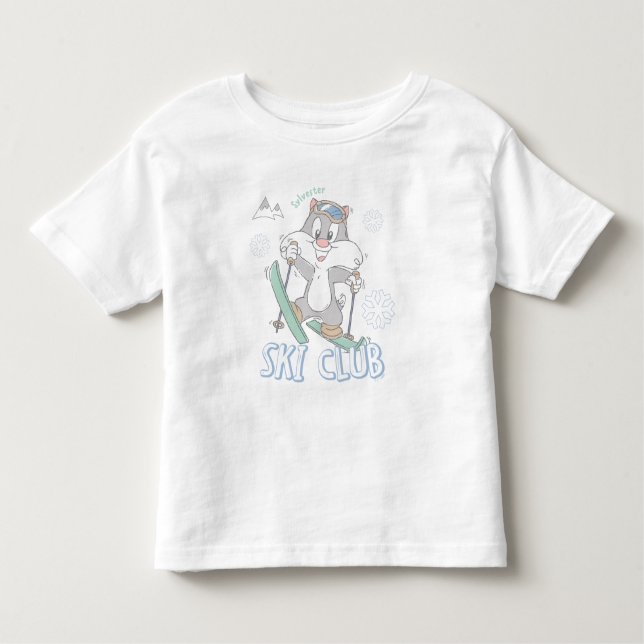 Camiseta Infantil Baby SYLVESTER™ Ski Club (Frente)