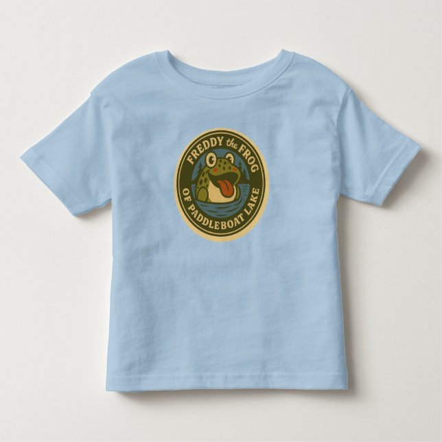 Camiseta Infantil Baby's Tee Freddy Frog Tee of Paddleboat Lake (Frente)