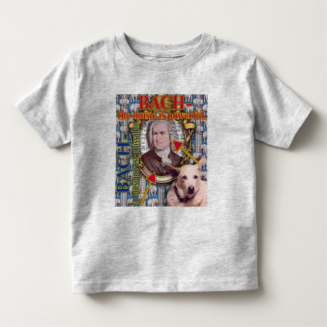 Camiseta Infantil BACH - a música é poderosa (Frente)