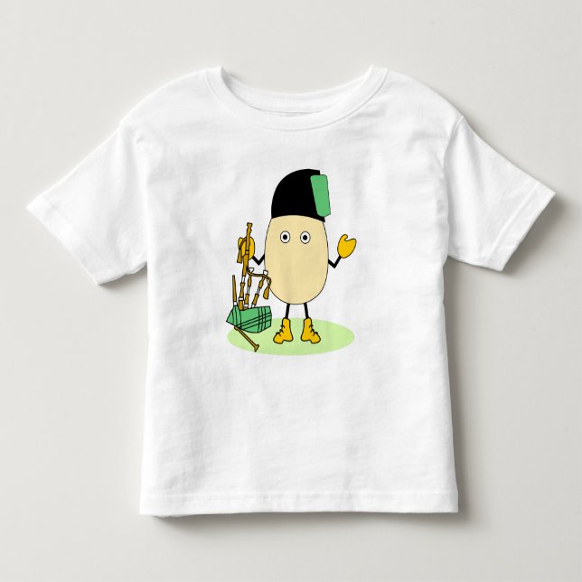 Camiseta Infantil Bagpipe Egghead (Frente)