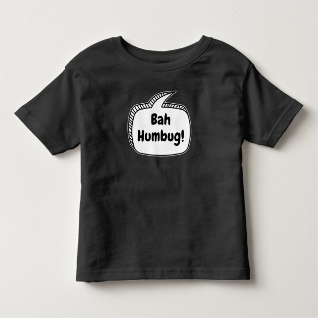 Camiseta Infantil Bah Humbug! Bolha de fala (Frente)