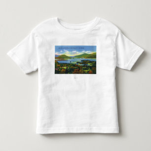 Camiseta Infantil Baía de Bolton, estreitos, Mountain View cinco da