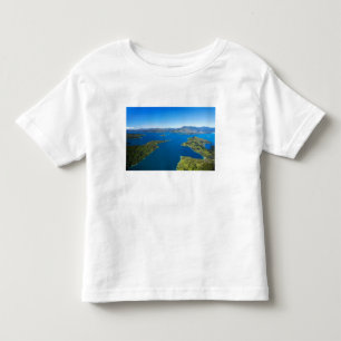 Camiseta Infantil Baía de Torea, rainha Charlotte Sound, Marlboroug