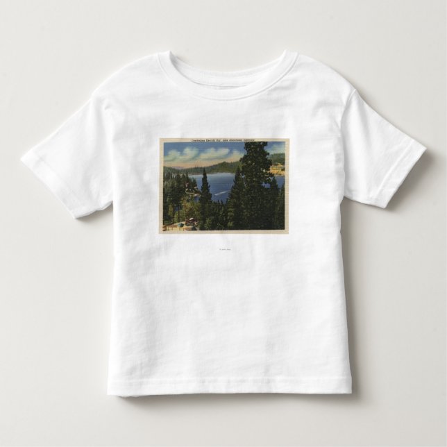 Camiseta Infantil Baía esmeralda de negligência (Frente)