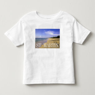 Camiseta Infantil Baía Longa Praia de Long Bay, St. Martin