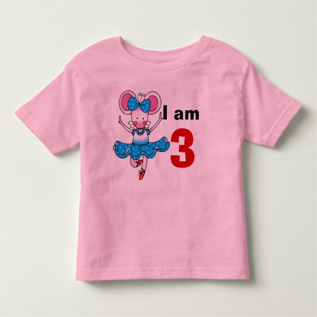 Camiseta Infantil bailarina de 3 anos (Frente)