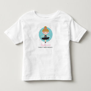 Camiseta Infantil Bailarina Fofa de Vestido Preto Festa de Aniversár