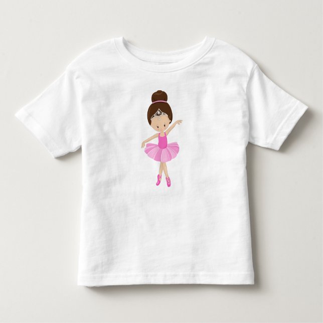 Camiseta Infantil Bailarina, Garota de Ballet, Dançarina de Ballet,  (Frente)