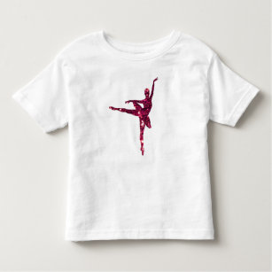 Camiseta Infantil Bailarina Sparkly cor-de-rosa