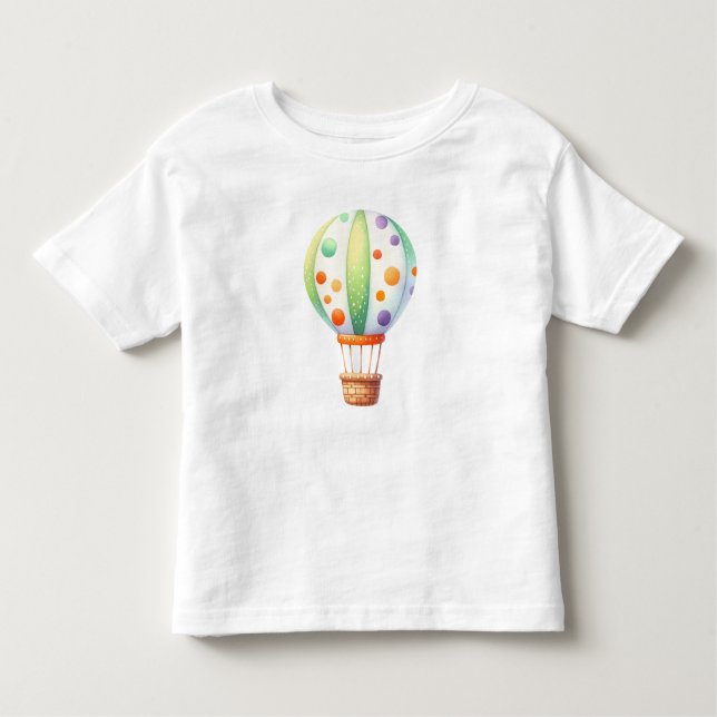 Camiseta Infantil Balão de ar quente e bonito (Frente)