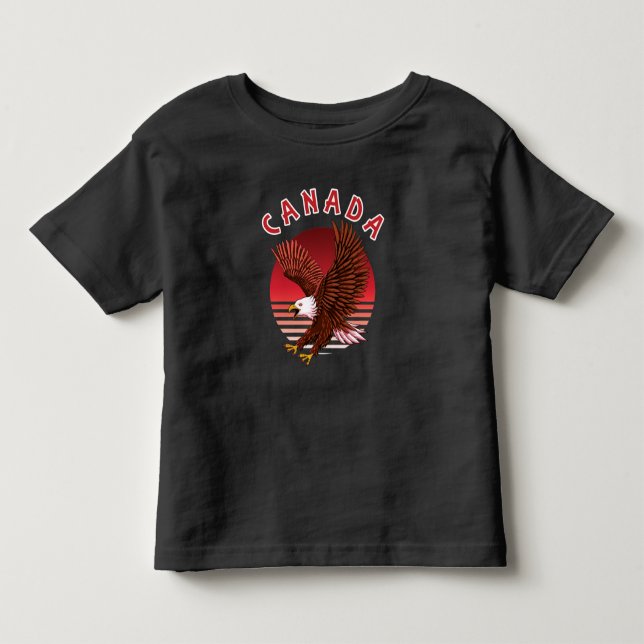Camiseta Infantil Bald Eagle Wildlife - Canadá (Frente)