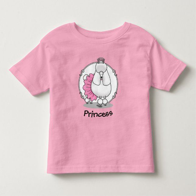 Camiseta Infantil Balé Ballerina Princesa Cachorro (branco) (Frente)