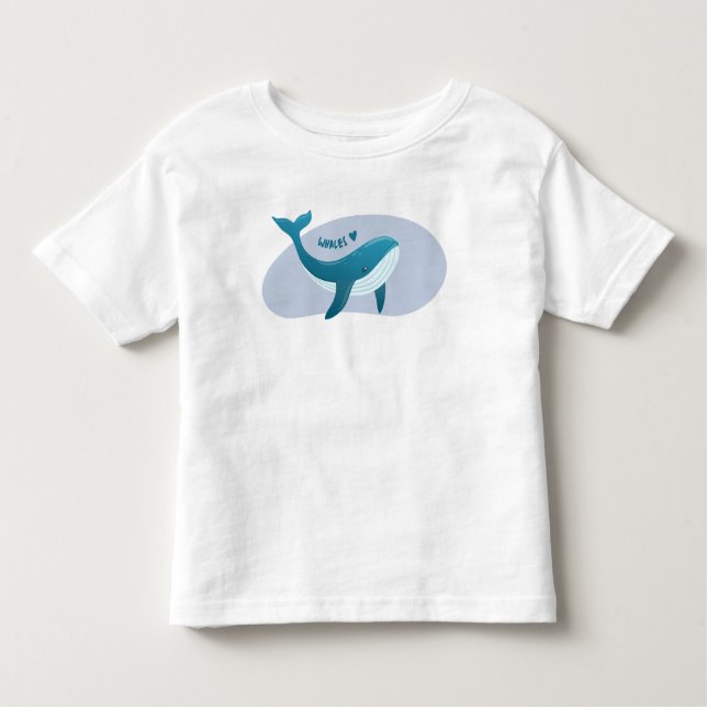 Camiseta Infantil Baleia branca (Frente)
