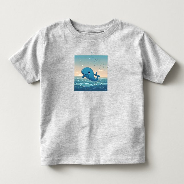 Camiseta Infantil Baleia branca (Frente)