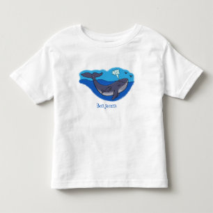 Camiseta Infantil Baleia e caricatura de vitelo