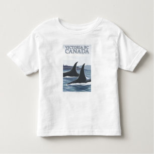 Camiseta Infantil Baleias #1 da orca - Victoria, BC Canadá