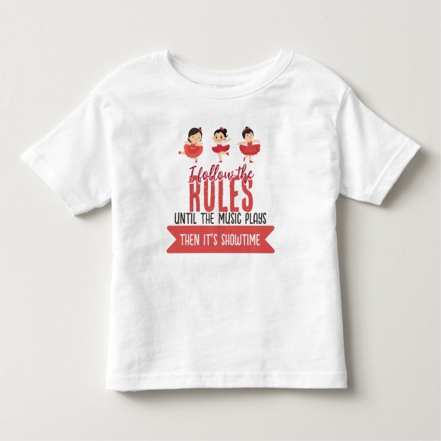 Camiseta Infantil Ballerina Birthday Toddler Girls (Frente)