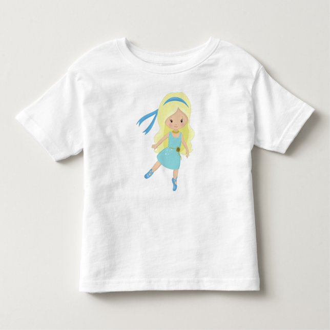 Camiseta Infantil Ballerina, Dançarina Balé, Balé, Cabelo Louro (Frente)