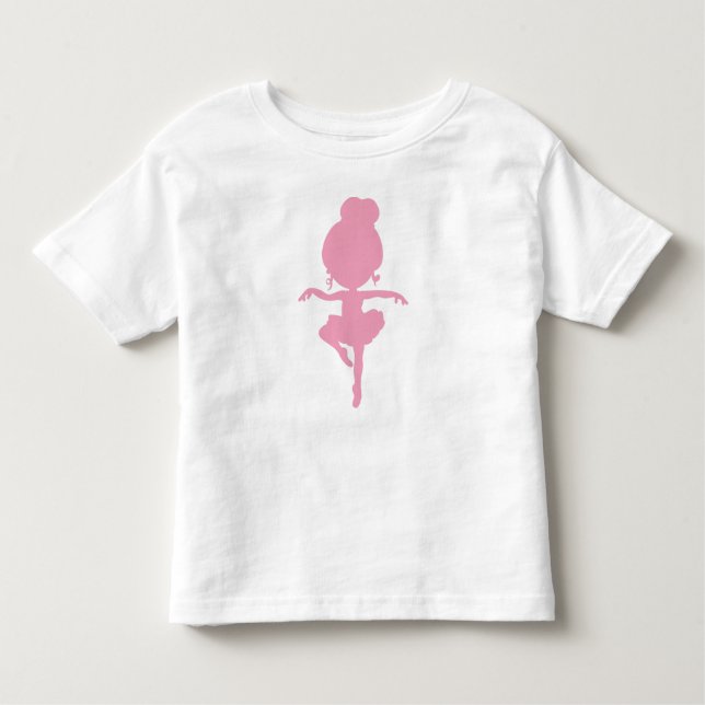 Camiseta Infantil Ballerina Silhouette, Balé Garota, Dançarina Balé (Frente)