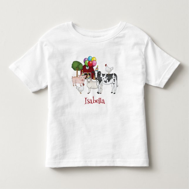 Camiseta Infantil Balões De Aniversário E Nome Do Criança De Chapéus (Frente)