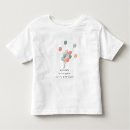 Camiseta Infantil Balões de Festa de aniversário Coloridos de Pastel