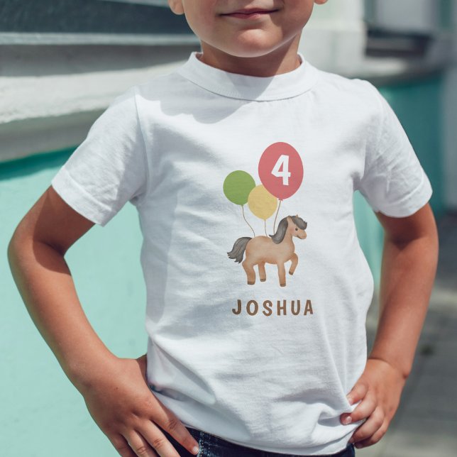 Camiseta Infantil Baloões Coloridos de Aniversário Personalizado com (Criador carregado)