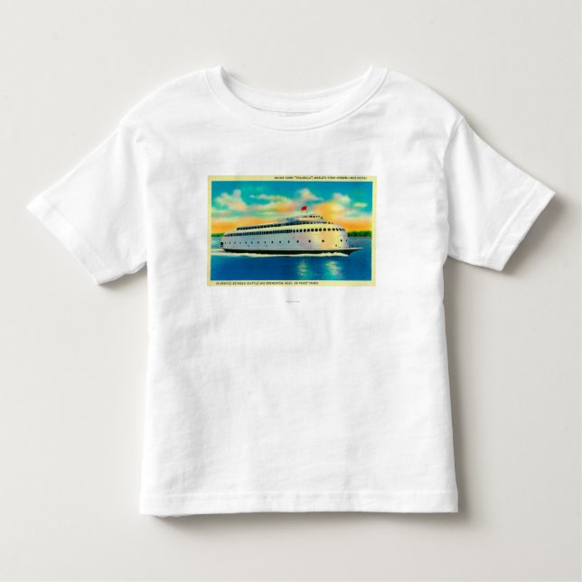 Camiseta Infantil Balsa de Kalakala, mundo primeiro aerodinamizado (Frente)