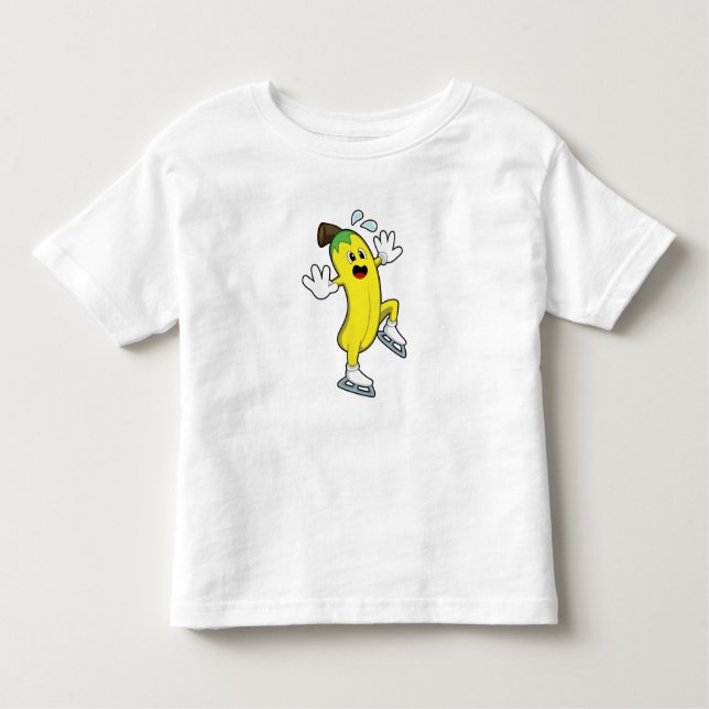 Camiseta Infantil Banana na patinação no gelo com skates de gelo.PNG (Frente)