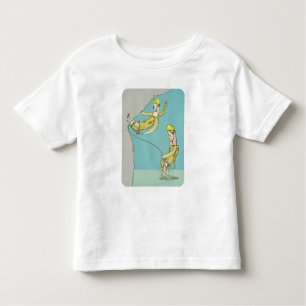 Camiseta Infantil Bananas rock escalando fruta engraçada