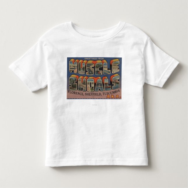 Camiseta Infantil Bancos de areia do músculo, Alabama - grandes (Frente)