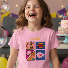 Camiseta Infantil banda desenhada pop
