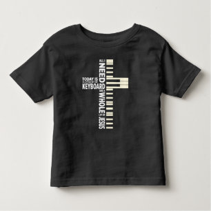 Camiseta Infantil Banda do Christian Keyboard Musical Jesus