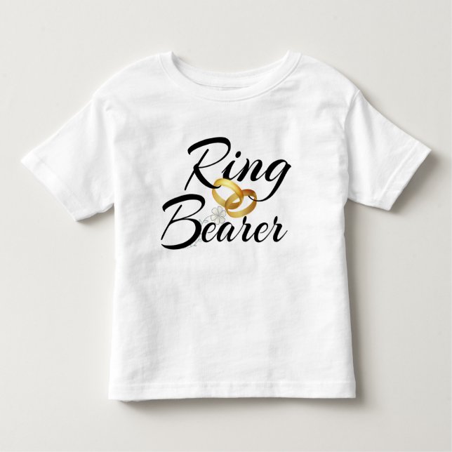 Camiseta Infantil Bandas de Casamento do Ring Bearer (Frente)