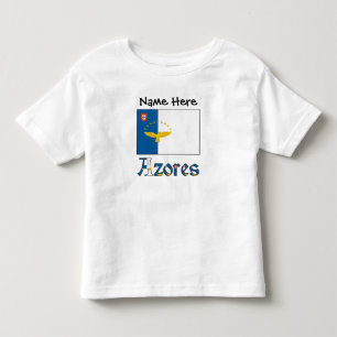 Camiseta Infantil Bandeira Açoriana Personalizada Nome