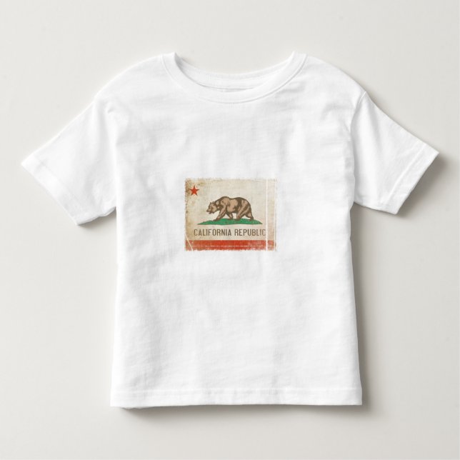 Camiseta Infantil Bandeira afligida da criança T legal de Califórnia (Frente)