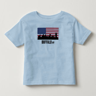 Camiseta Infantil Bandeira americana do búfalo NY