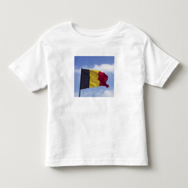 Camiseta Infantil bandeira belga RF) (Frente)